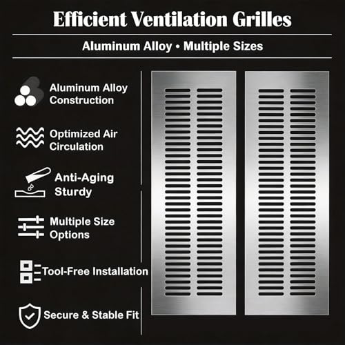 Grille d'aération murale rectangulaire pour bureau et entrepôt