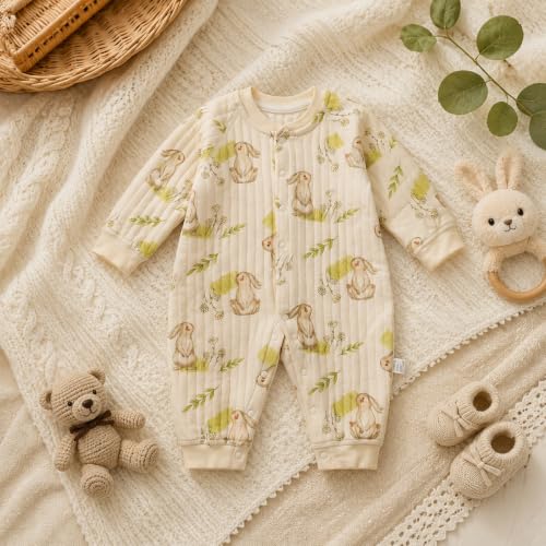 Image of SNOWIE SOFT 5Pcs Set New Born Baby Clothes 0-3 Months with Cotton Long Sleeve Top and Pants, Gloves, Socks, Bear Ear Hat, Infant Clothes 0-3 Months New Born Baby Gifts Shower Gift