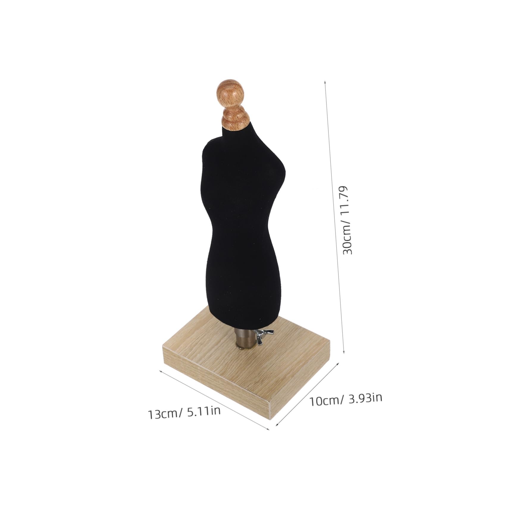 Homoyoyo 2pcs Doll Mannequin Model Stand Doll Dress Stands for Boys and Girls Mini Mannequin Wooden Base Wrinkle- Display