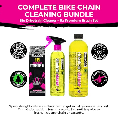 Image of Muc-Off Bio Drivetrain Cleaner | Effective Biodegradable Bicycle Chain Cleaner and Degreaser Spray | Suitable for All Types of Bike