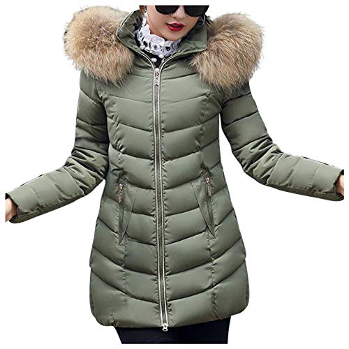 Doudoune femme hiver chaude avec col fourrure et grande taille