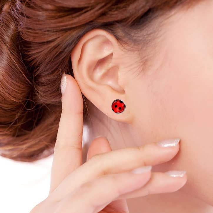 Miniatura 3 de Bonito juego de mariquita roja, pulsera de mariquita, aretes de mariquita, collar de mariquita, joyería de mariquita