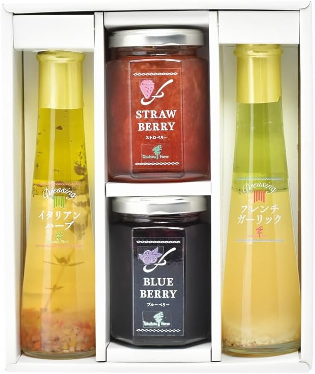 春の贈り物便り ジャム･ドレッシング詰合せ たかはたファーム ジャム（ストロベリー･ブルーベリー）（各145g）･ドレッシング（イタ