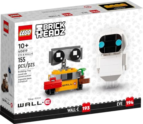LEGO Brickheadz Disney Eve #194 und Wall-E #193 Set 40619, Mehrfarbig