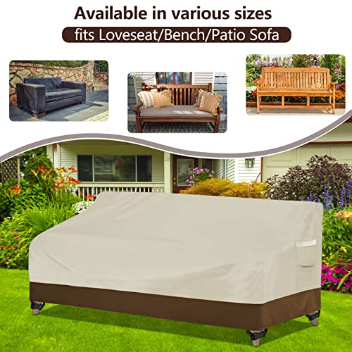 Wanocean Patio Loveseat Covers, Patio Furniture Covers Waterproof, 600D Heavy Duty Outdoor Couch Cover Waterproof, Lawn Garden Outdoor Furniture Covers Waterproof 79Wx37Dx35H Inch #TOP6