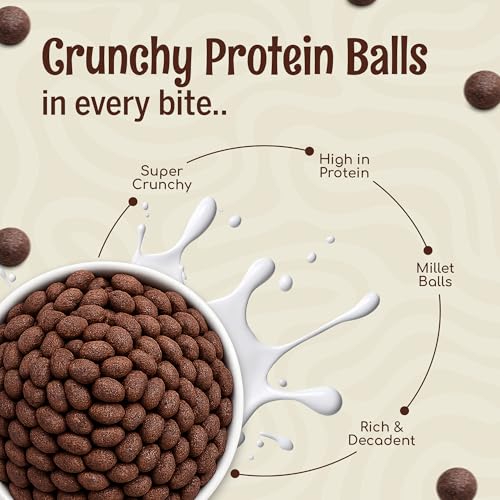 Image of DC DOCTORS CHOICE High Protein Multigrain Muesli|25 Gm Protein|No Maida|No Palm Oil|Jaggery Sweetened Fiber-Rich|Preservative-Free|Healthy Crunchy Treat|750 Gram|Chocolate|1 Count (Pack of 3)