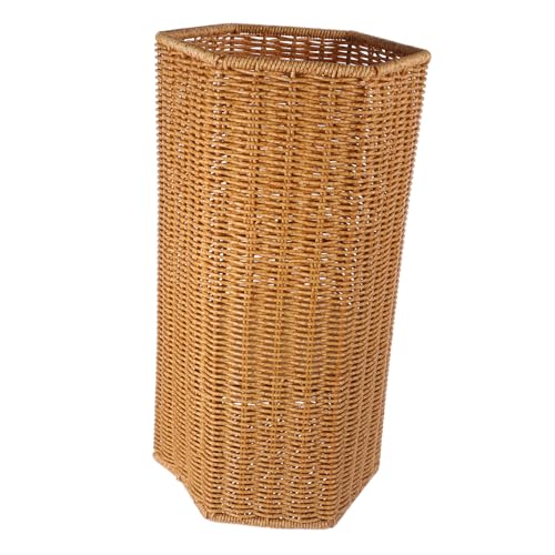 Balacoo Soporte De Plástico Para Paraguas Diseño De Ratán Artificial, Paragüero Para Casa y Oficina Gran Capacidad Para Paraguas Plegables y Esterillas De Yoga