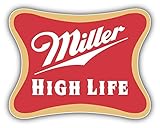 valstick Miller High Life Logo Car Bumper Sticker Decal, 5'' Longer Side
