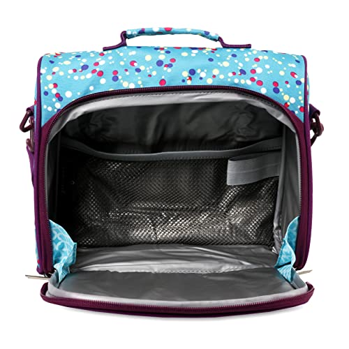 Image of J World Casey Small Lunch Bag for Adults. Medium-Size Insulated Lunch-Box for Kids, Color Dots