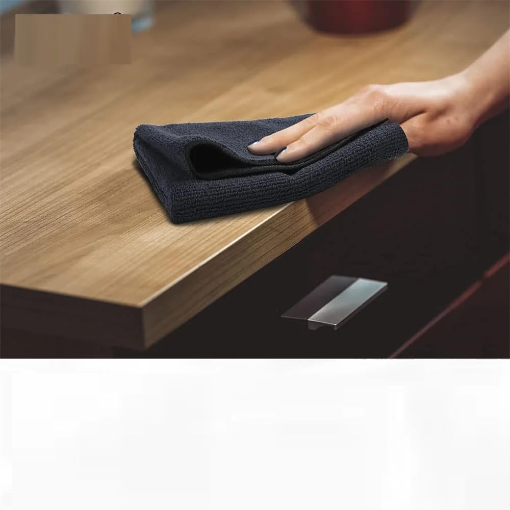 Schwarze Mikrofaser-Handtücher für Autos, Trocknen, Polieren, Premium-Allzweck-Reinigungstücher, saugfähig, Größe 60 x 90 cm