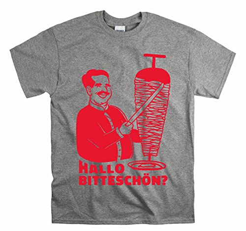 T-shirt graphique Turkish Kebab Hallo Bitteschon gris