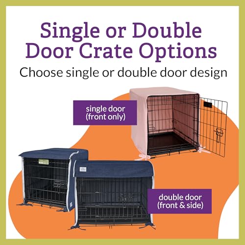 Pet Dreams Dog Crate Cover - Breathable Fabric Kennel Topper for Single-Door Crates, Fits iCrate Dog Cages 18, 24, 30, 36, 42, 48 Inches (Ivory, Small, 24") - Image 3