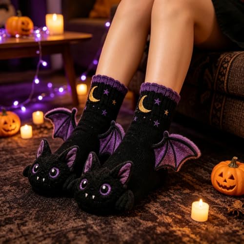 Halloween Animal Knit Socks Womens Girls Novelty 3D Print Socks - image 2