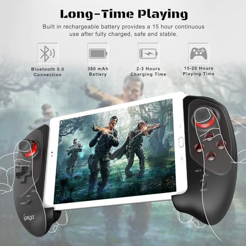 Image of Joso Wireless Controller for iPad & Tablet, Compatible with iPhone & Android Phone, Bluetooth Game Controller with Clamp Lockable iPad /Tablet, Play COD Mobile, Genshin Impact, Cloud Gaming
