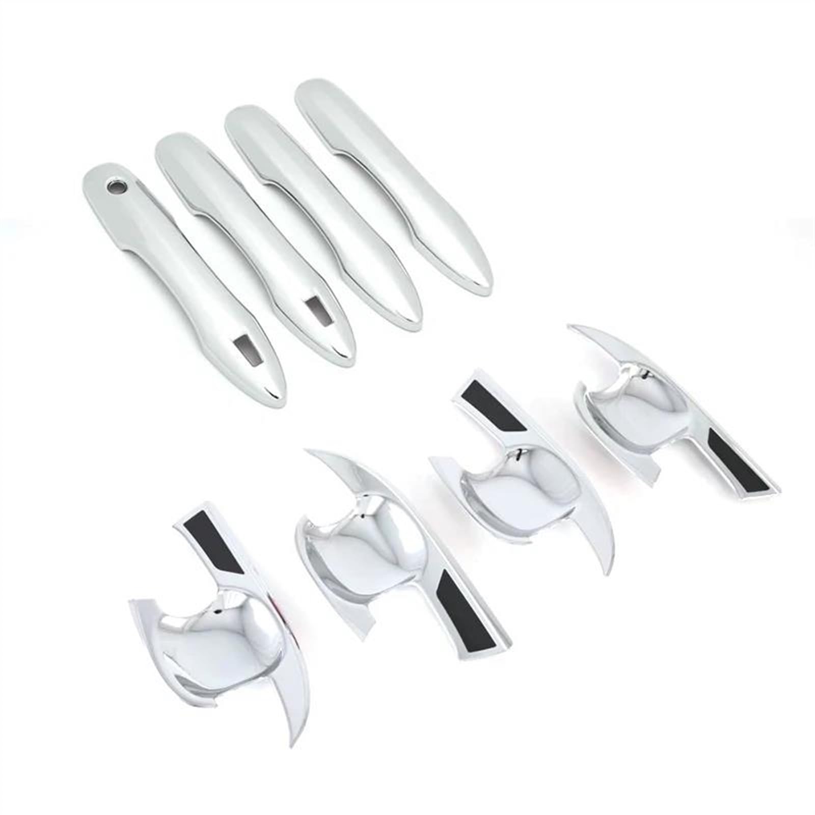 Kjhopy Chrome C Car Door Handle Bowl Cover For Toyota For Prius C Xw50 For Prime Phv 2016-2021 Accessories Sticker Exterior Door Handle(Chrome C)