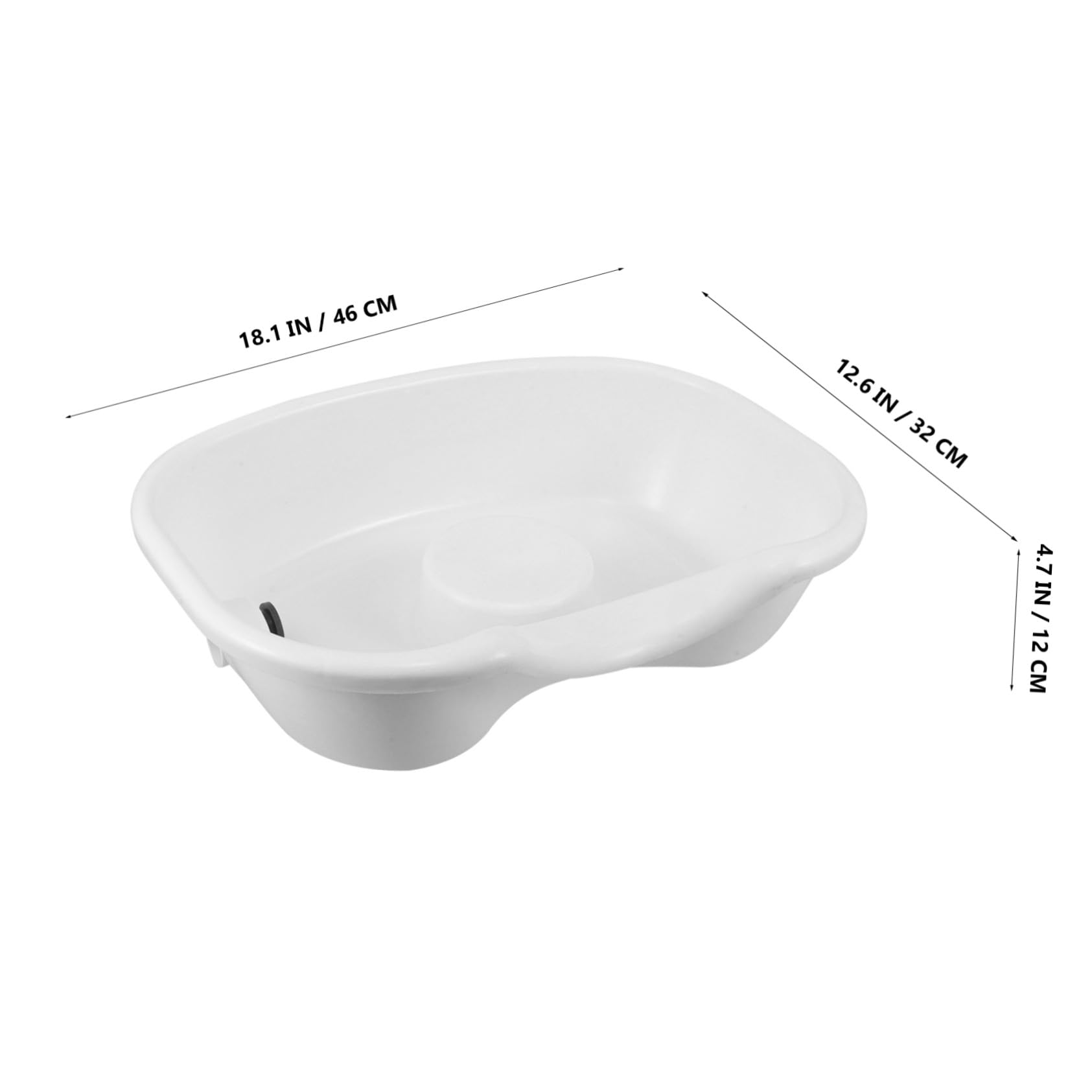 Lavacabezas Portátil de Plástico Blanco para Lavado de Cabeza