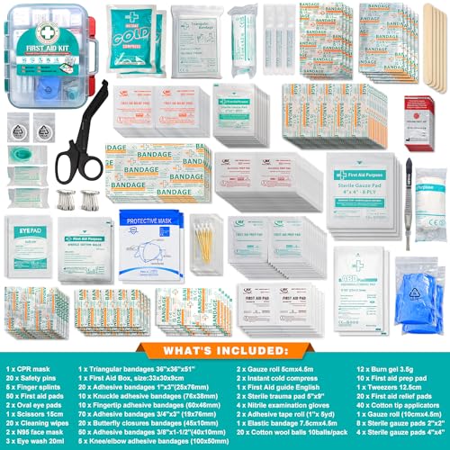 General Medi 420 Pieces Professional First Aid Kit - HardCase First Aid Box - Contains Premium Medical Supplies for Travel, Home, Office, Vehicle, Camping, Workplace & Outdoor - Image 3