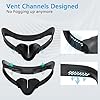 Compatible with Oculus Quest 2 Face Bracket Replacement,VR PU Leather Face Pad Protective for Meta Quest 2,Sweat-Proof Comfortable Face Cover Cushion VR Accessories - Image 4