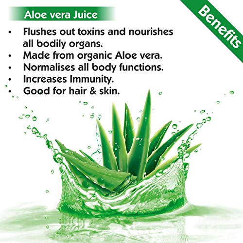 Image of Nutriorg Aloe vera and Wheatgrass Juice, Detoxification,Boosts Immunity (Pack of 2 * 250ml)