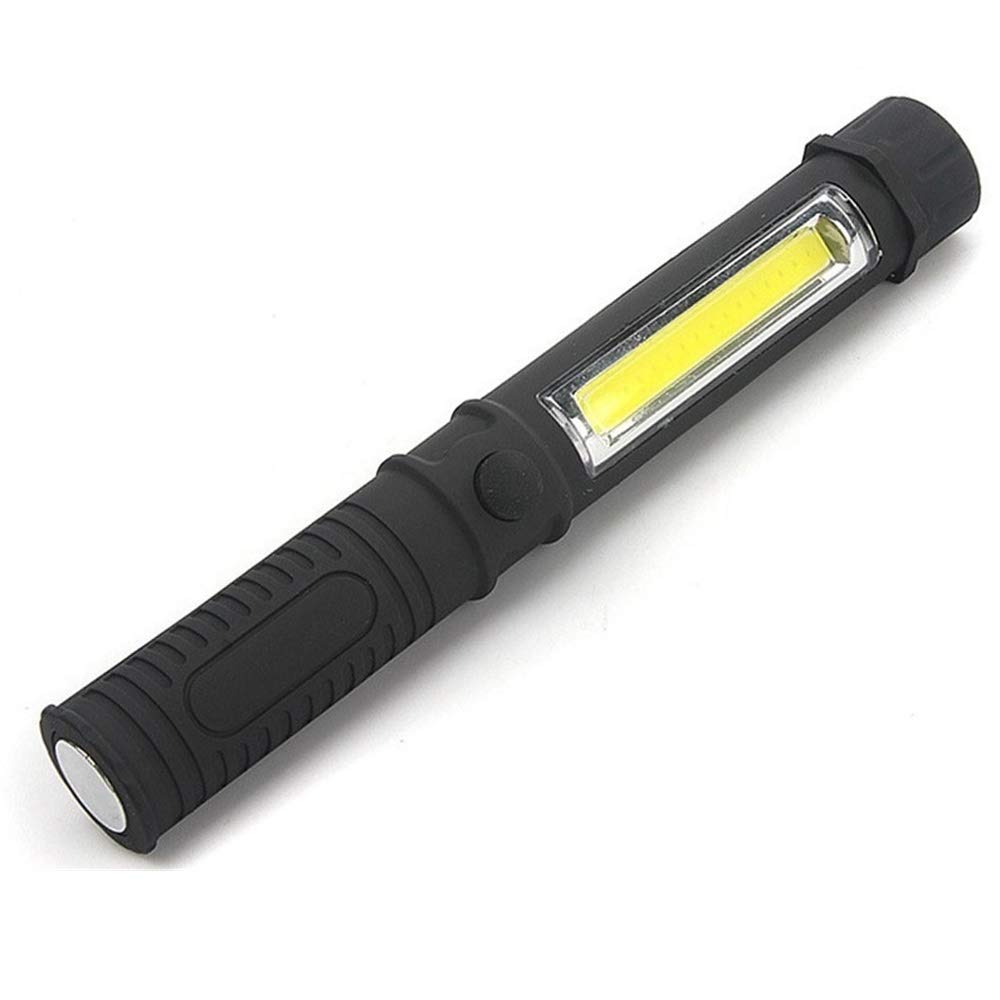 Flashlight, Mini Portable Led Flashlight, Lantern-Type Streamlight Flashlight for Led Multifunctional Maintenance Magnetic Base Torches (Color : Black)