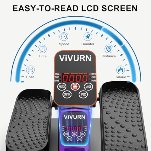 Image of VIVURN-018 Under Desk Elliptical 12 Speed 5 Modes Mini Motorized Leg Exerciser While Sitting for Seniors As Seen on TV with Non-Slip Mat Quiet & Portable Electric Pedal Exerciser for Home and Office