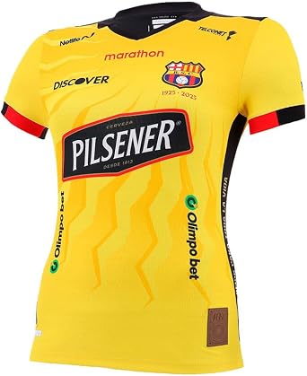 Barcelona Sporting Club 2025 Centennial Soccer Jersey, Official Yellow Home Kit, Limited Edition Womens