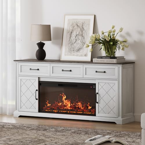 BELLEZE Farmhouse TV Stand