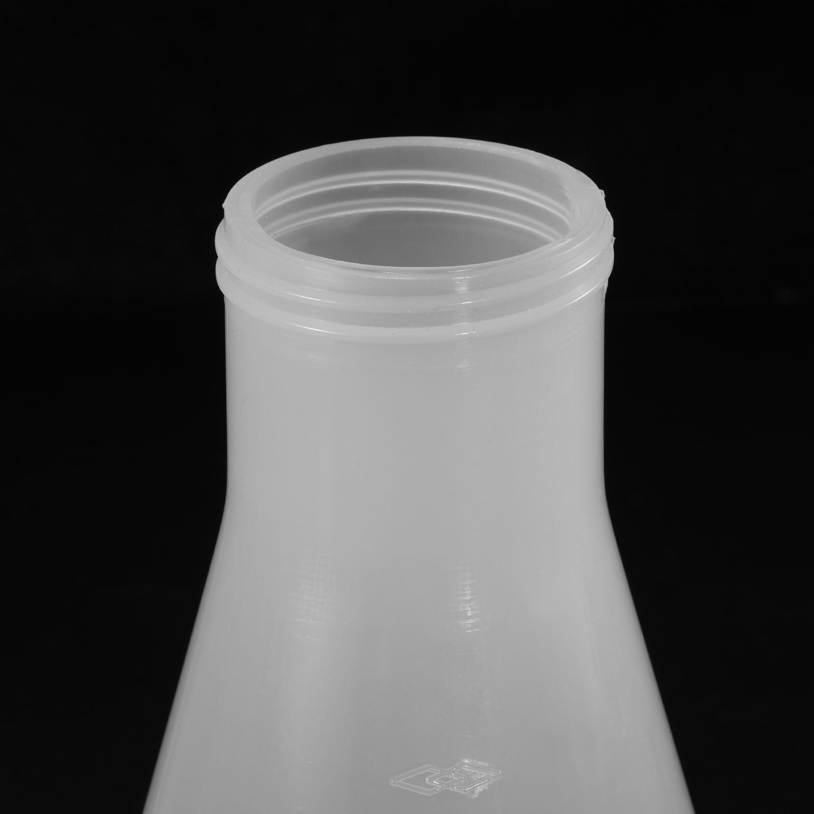 500ml Plastik-Erlenmeyerkolben mit Schraubverschluss, Schmalhals-Konuskolben für Labor, Klar(500ml)