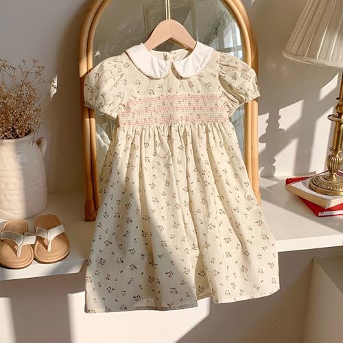 Magic Park 1-7Y Baby Girl Peter Pan Collar Dress Toddler Summer Dresses Kid A-line Skirt Girls Holidays Outfits2