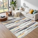 Tinyboy-hbq Tappeto Salotto Pelo Corto Moderno Morbido Tappeto Camera da Letto Soggiorno Antiscivolo Grande Tappeti Salotto (Multicolore, 120 x 160 cm)