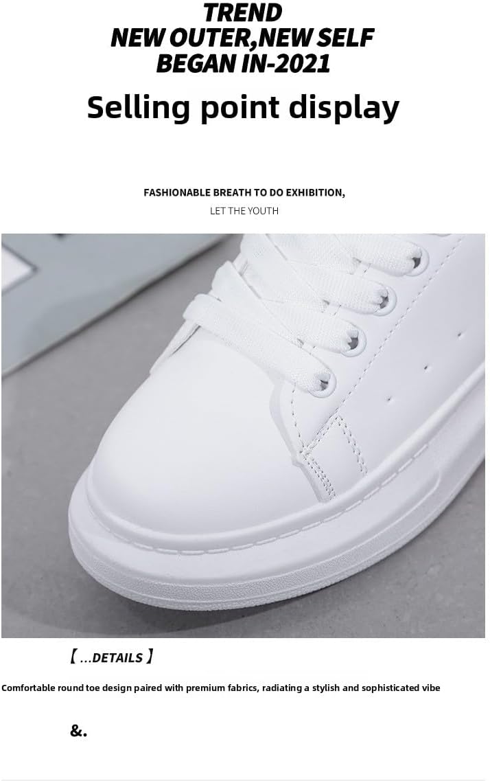 2026 White Shoes Women's Platform Spring and Autumn New Heightening Internet Celebrity Trend Casual Sports Shoes