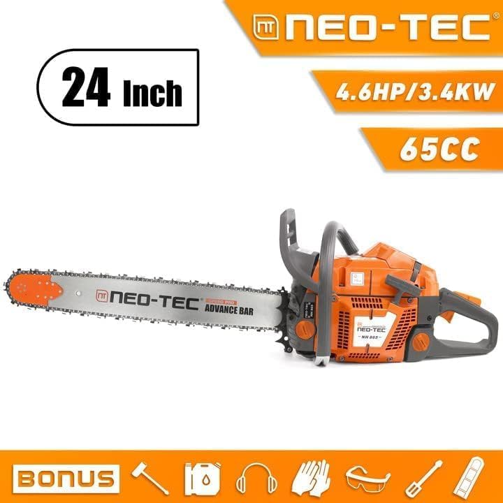 Amazon.com : NEO-TEC New NH865 65cc Gas ChainSaw, Chain Saw with