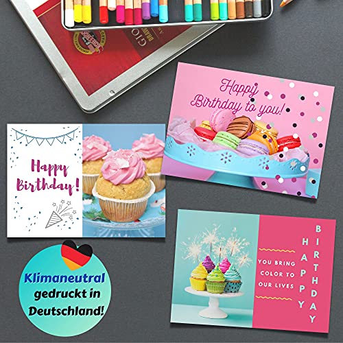 Domelo Set di 12 biglietti di compleanno con