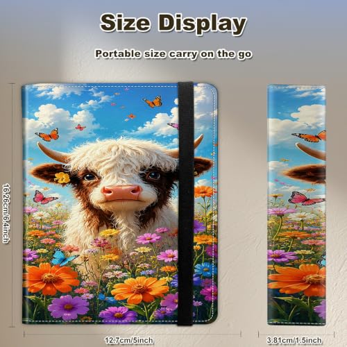 Image of Photo Album 4x6 120 Photos with Strong Elastic Band, Cute Highland Cow