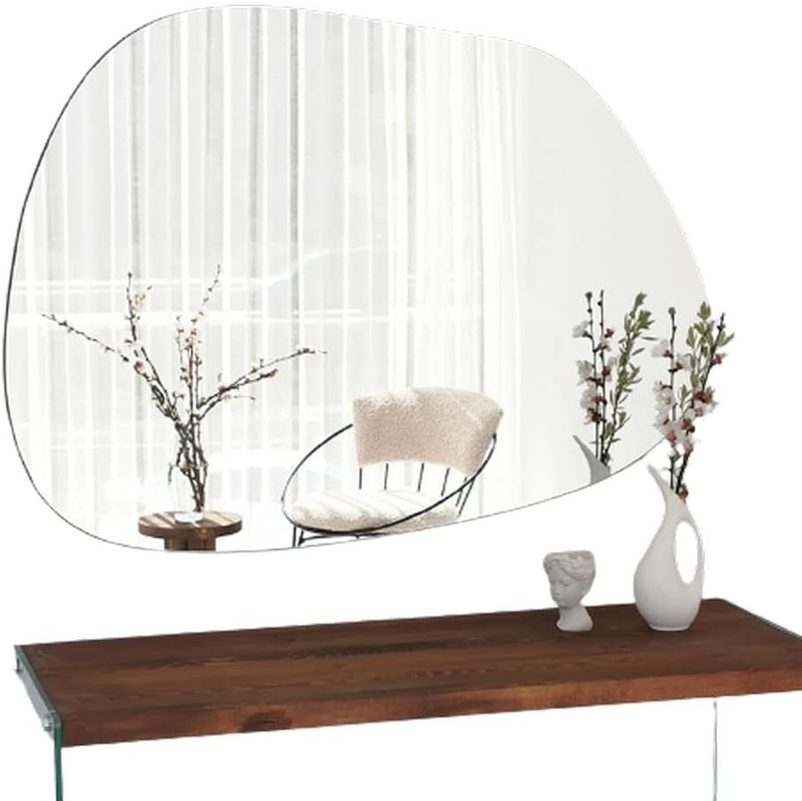 NEUWEABY Volledige Lengte Spiegel 180x80cm Boogspiegel Volledige Lichaamsspiegel Gouden Staand Gebogen vloer spiegel met standaard Hangend of leunend tegen muur voor slaapkamer, woonkamer
