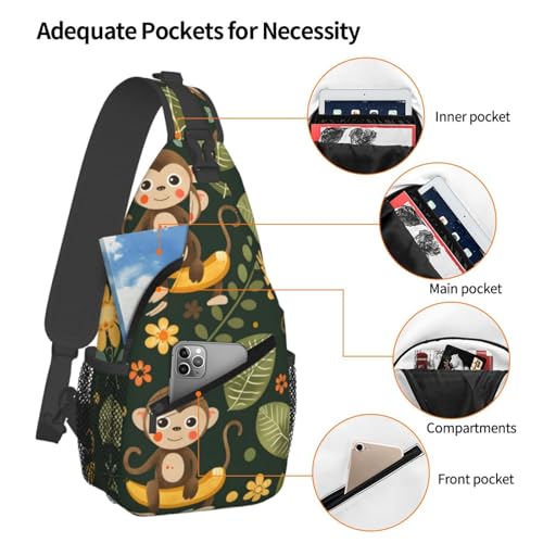 Mochila tipo sling para mujer y hombre, liviana y ajustable miniatura 4