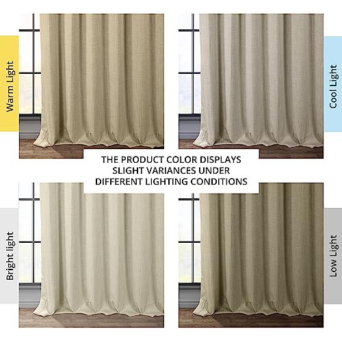HPD Half Price Drapes Faux Linen Textured Room Darkening Curtains for Bedroom 108 Inches Long (1 Panel) - Image 3