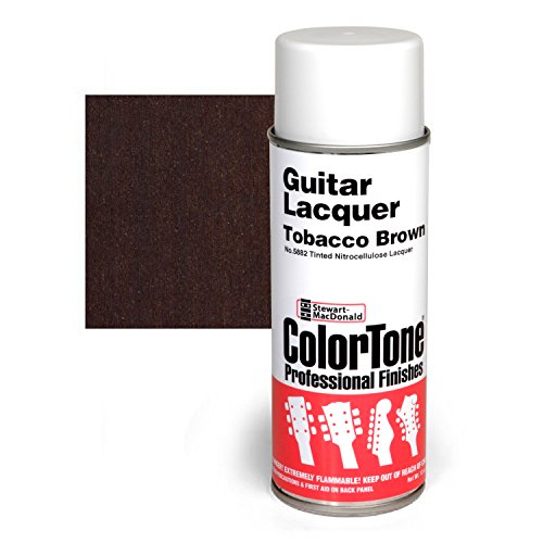 ColorTone Tinted Aerosol Guitar Lacquer, Tobacco Brown – Nitrocellulose Spray for Traditional Finishes – Fast-Drying & Durable – Ideal for Touch-Ups & Full Instrument Finishing – 13 oz Can