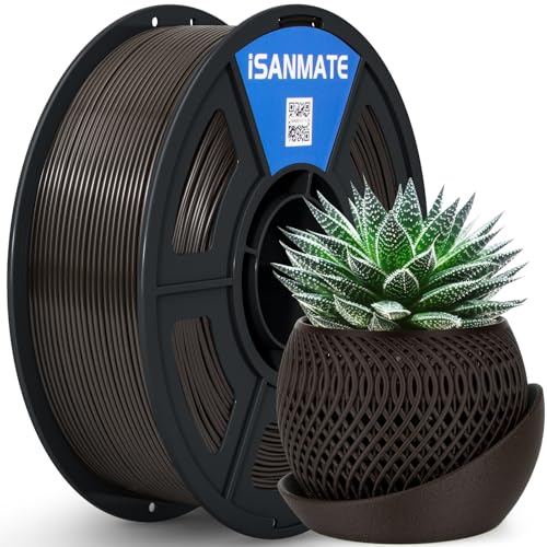 Image of iSANMATE ASA Filament 1.75mm Chocolate Brown 1KG, UV & Weather Resistant 3D Printer Filament Perfect for Outdoor Functional Parts, for Bambu Lab 3D Printers,AMS,AMSLite, 1kg Spool (2.2lbs)