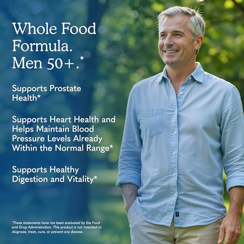 Garden of Life Vitamin Code Men 50 & Wiser Multivitamin, 120 Capsules | Multivitamin with Probiotics for Men Over 50 for Prostate Health, Heart Health, Energy and Vitality, Non-GMO - image 4