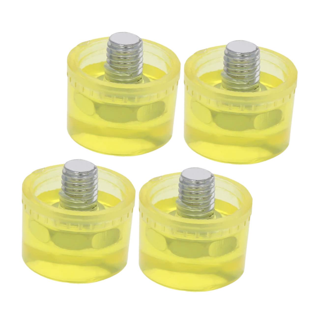 KONTONTY 4 Pcs Rubber Hammer Damaged Hammer Head Replacement Mallet Hammer Replacement Tip Hammer Replacement Hammer Head Hammers Hammer Tip Mallet Tip Replacement Mallet Heads Yellow