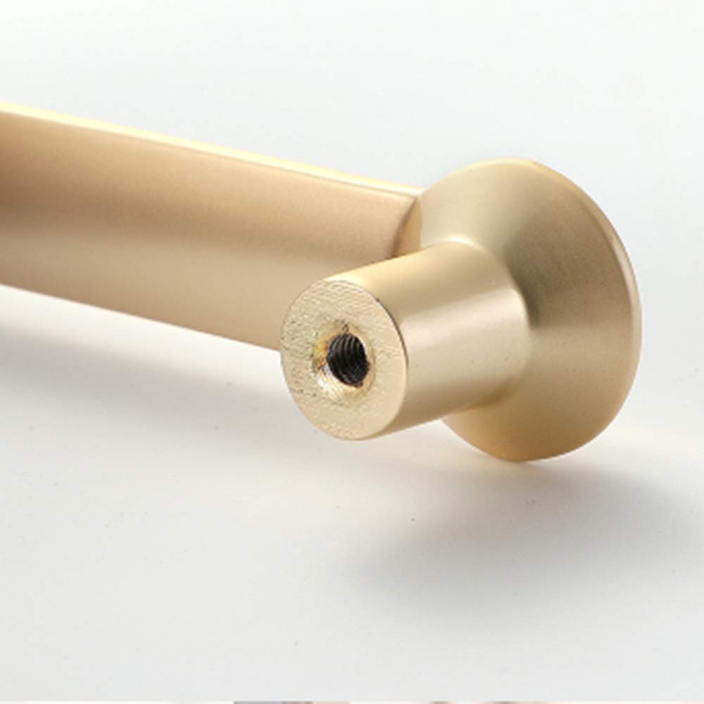 Tirador de Puerta de Armario Asa oculta invisible manija Armario cajón de la puerta oro orificio Gabinete Ocultos para Muebles(Gold,96mm)