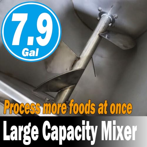 Electric meat vegetable mixer blender in use blending ingredients