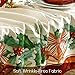 Romanstile Christmas Jacquard Rectangle Tablecloth 60 x 84 Inch - Winter Xmas Holly Bell Table Cloth, Heavy Weight Vintage Damask Fabric Table Cover for Holiday, Party, Dinner Decor