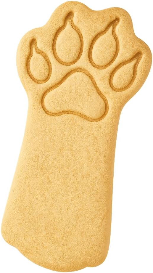 Mighty Gadget Kitty Paw Cookie Cutter & Stamp - 4x2.5" Cute Animal Design for Pet Lovers Baking (Random Color)