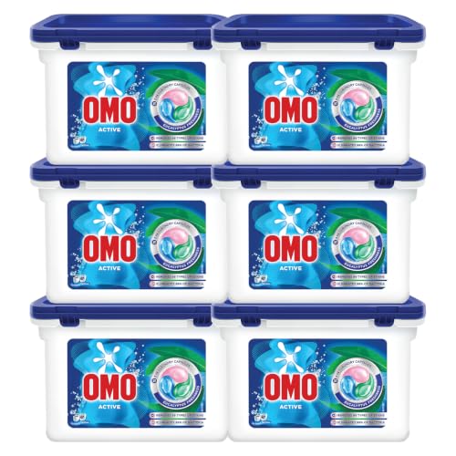 OMO 3in1 Laundry Capsules Eucalyptus Freshness (Pack of 6) 90 Capsules Removes 99 Types of Stains