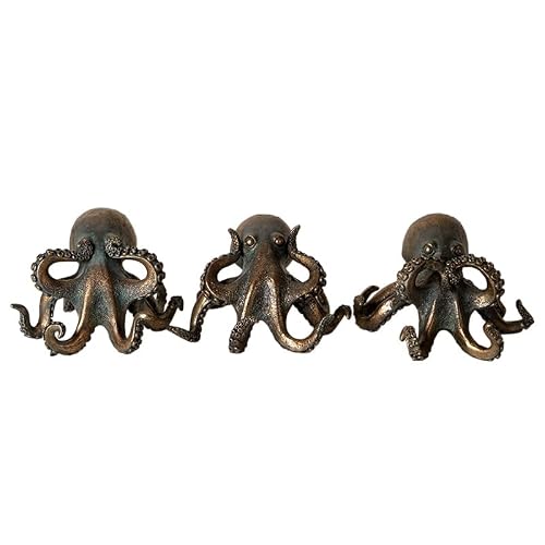 Pacific Giftware Hear,See and Speak No Evil Octopus- 3 Wise Octopus�Z�b�g�A3�s�[�X�Z�b�g�^�R�m�x���e�B�����q�C�R���N�^�[�p�����Z�b�g�B