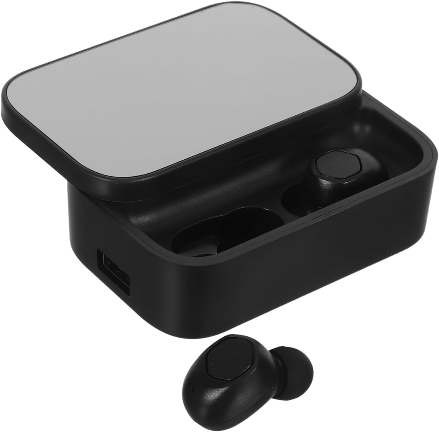 SHINEOFI Wireless Earbuds In Ear Headset with Digital Battery Display Extended Playtime Rechargeable Design for Running Gym Workout Noise Isolation Sport Earphones Black