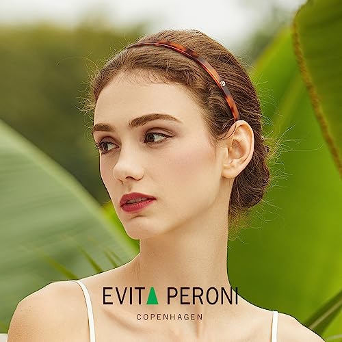 Evita Peroni Hairband Designed For Eyewear, 3Pcs - Basic Color - Tortoise & Amber & Black, Acetate, Fashion Thin Non-Slip Hair Accessories For Women Securing Hair thumb #7