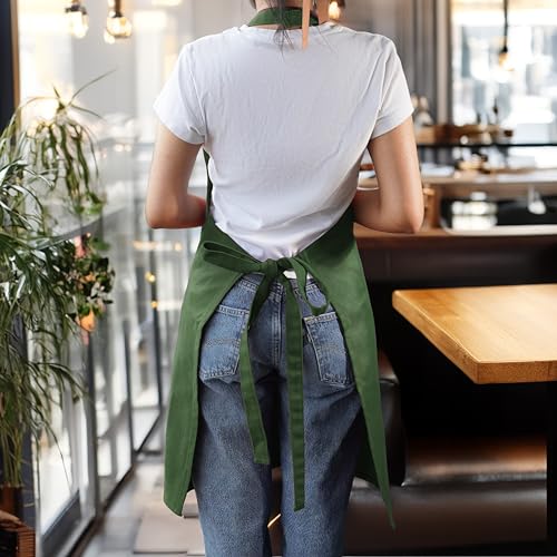 Image of Personalized Custom Apron - 100% Cotton, Adjustable Neck strap, Large Pocket - Unisex Apron for Men & Women - Cooking, Baking, BBQ, Customizable